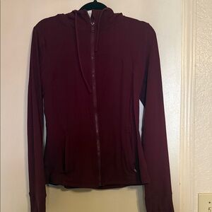 Women's Burgundy Zip-Up Hoodie